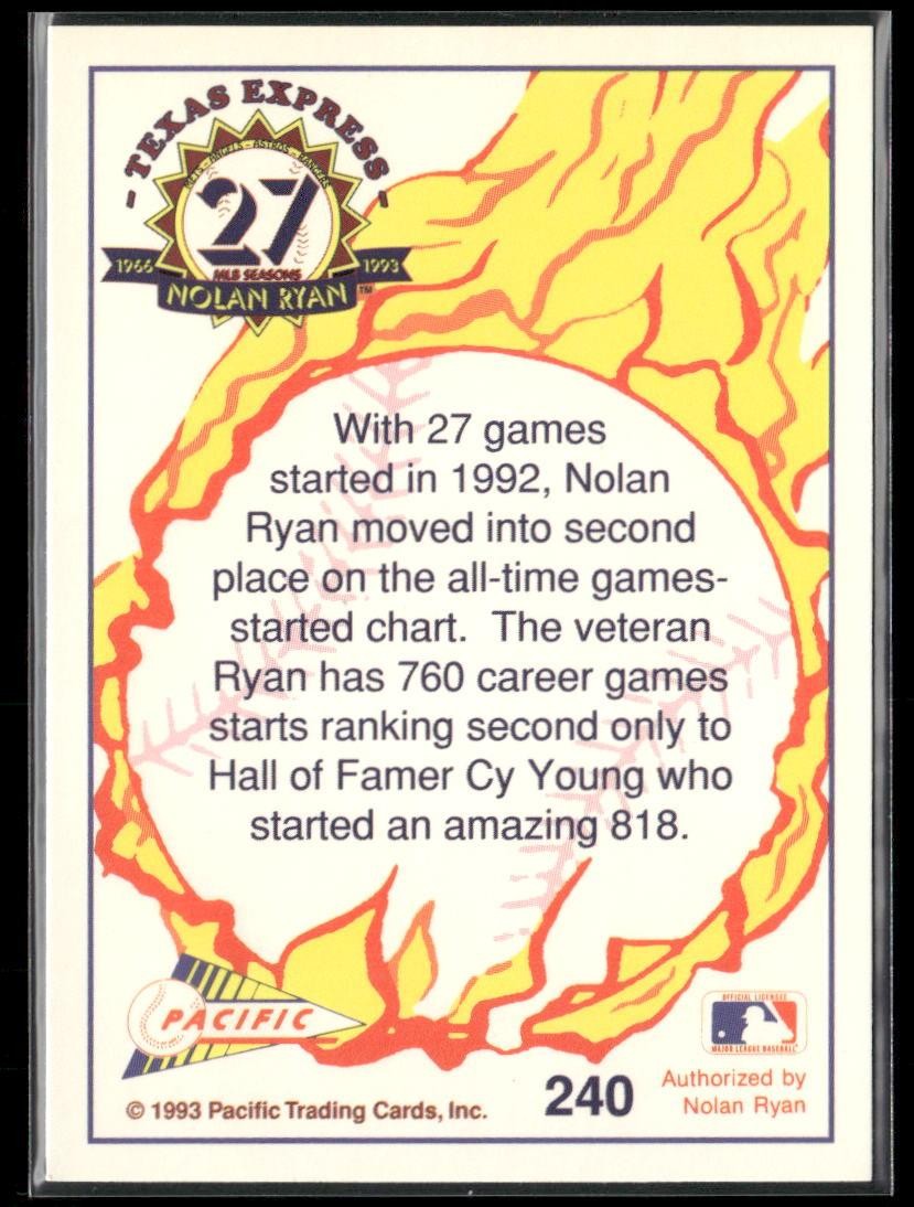 1993 Pacific Texas Express #240 27 Games Started in