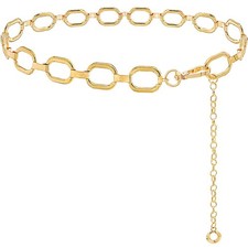 Metal Waist for Women Chunky Belly Link Belt for Dresses