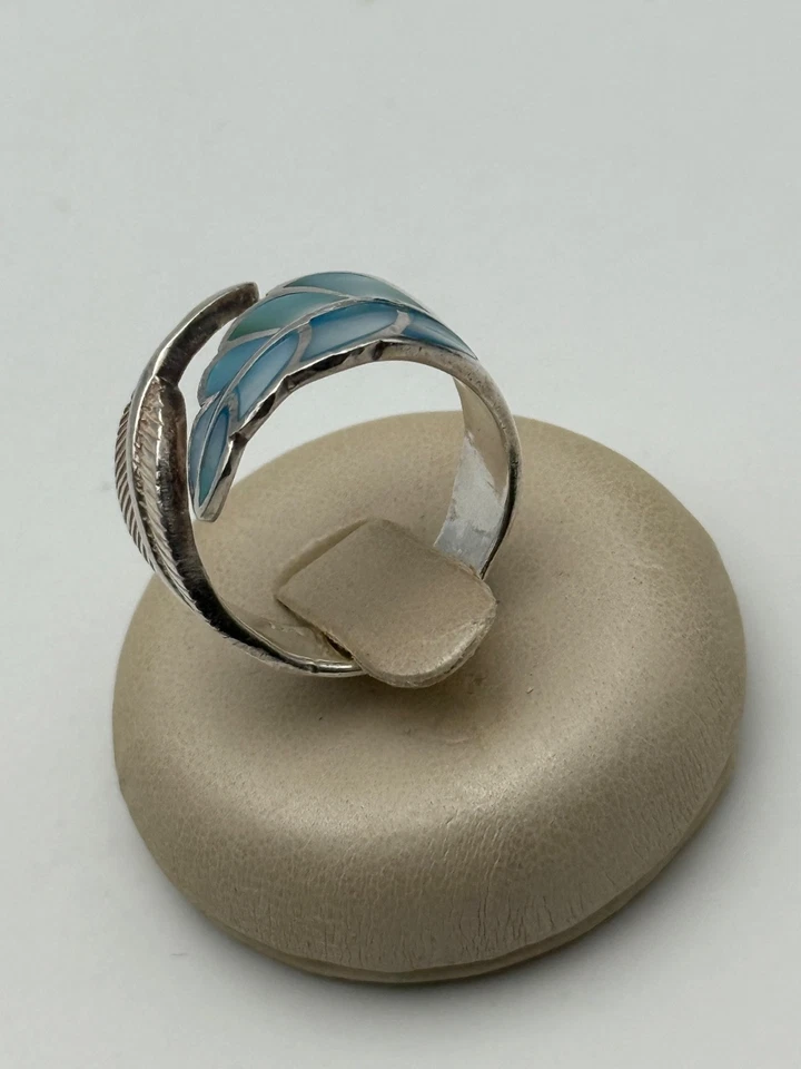 anello ring vintage silver argento 925 smalto enamel - Immagine 4 di 4