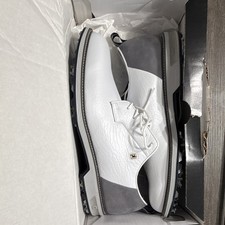 FootJoy Premiere Series Men  s Spiked Leather Golf Shoes White/Gray 10.5 M 54542