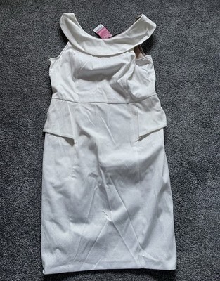 Next Kleid Damen Größe 16 Weiß Zierlich Ärmellos Gefüttert Anlass Neu mit Etikett (15)