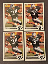 4 card lot 1991 Upper Deck Bo Jackson Cards #155 Los Angeles Raiders