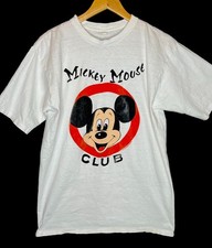 Vintage 80s Mickey Mouse Club T Shirt Size L single Stitch Made In USA Rare M/L