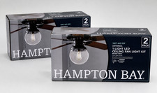 Hampton Bay Universal 1-Light LED Ceiling Fan Light Kit 2-Pack - New