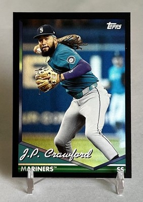 J.P. Crawford 2024 Topps Archives #203 Black Foil Seattle Mariners