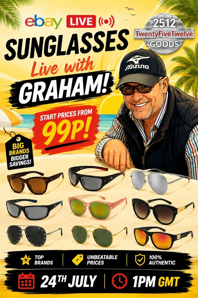 First Time Show: 99p Sunglasses Sale Live with GRAHAM!