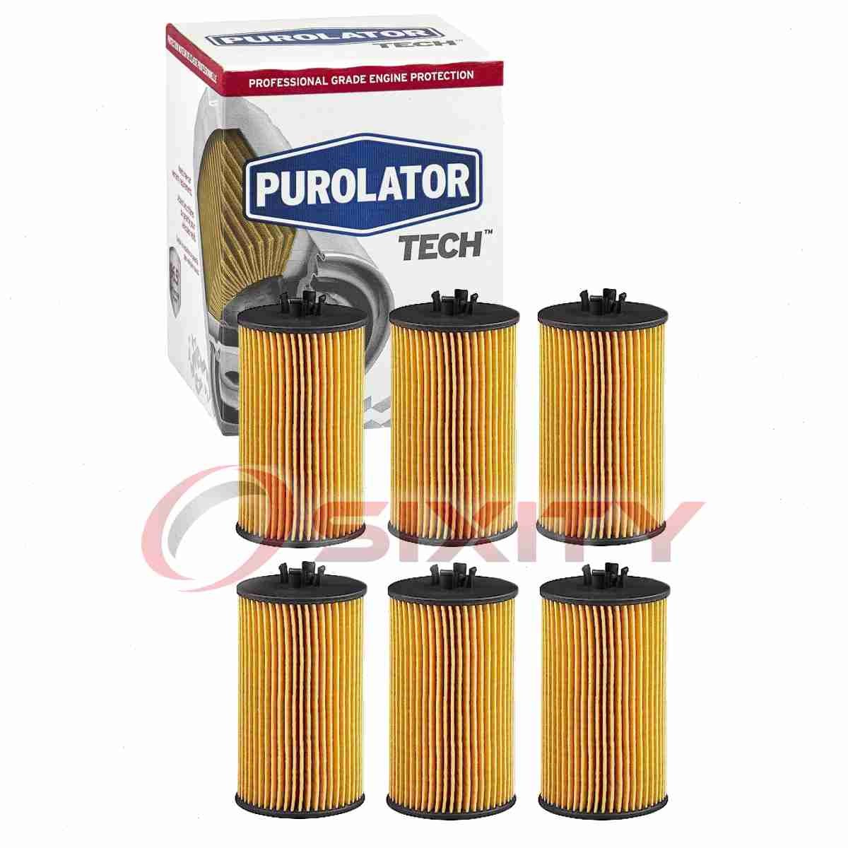 6 pc Purolator TECH TL15839 Engine Oil Filters for XG10246 X5839 WP981 VO98 ss