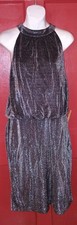 NWT Vince Camuto Halter Cocktail Metallic Dress Neck Sz 16