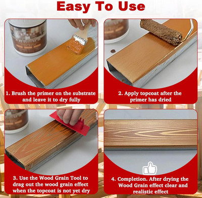 3 Pack Wood Grain Tool -Natural Woodgrain Maker for Decorative Painting Premi...