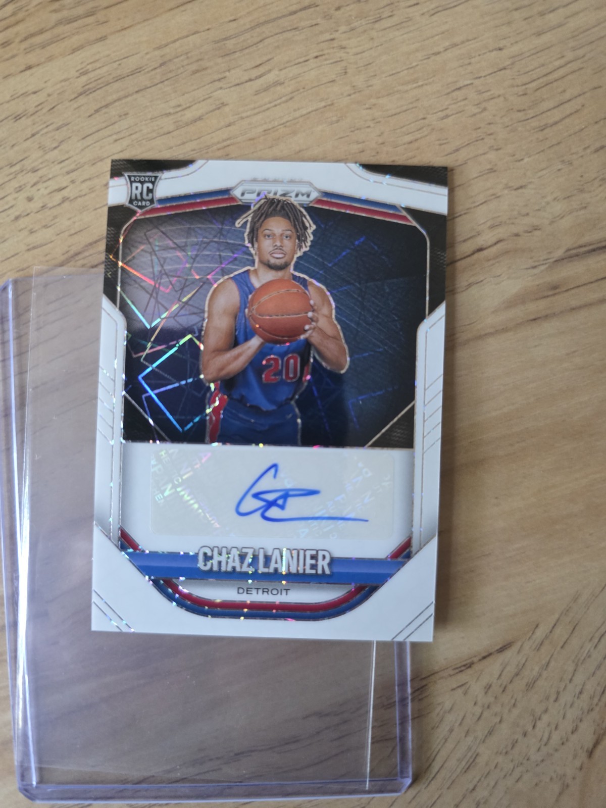 2025-26 Prizm Chaz Lanier White Lazer RC Auto /99 PA-LAN  Pistons