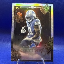 Jahmyr Gibbs Fortune 15 Refractor 2025 Topps Chrome Lions Insert SP Short Print