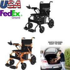 Lightweight Foldable Intelligent Electric Wheelchair Mobility Travel Powerchair