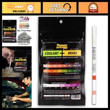 Double-Ended Brake Fluid & Coolant Test Strips - 15 Foil Wrapped Strips, 1 Pack
