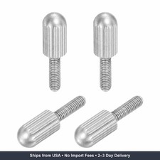 4 Pcs Small Knurled Thumb Screws M3 X 10 mm 304 Stainless Steel Male Flat Head