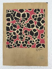 Disegno Koloman Moser su carta (fatto a mano) firmato tecnica mista