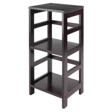 Winsome Wood Bookcase 29" H Espresso Brown 2-Tier Narrow Solid/Composite Wood