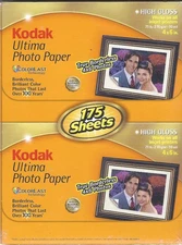 NEW KODAK 175 Sheets ULTIMATE PREMIUM COLORFAST Photo Paper 4x6" High Gloss $6Sh