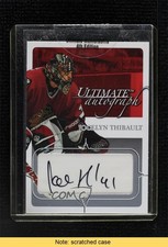2003 ITG Ultimate Memorabilia 4th Edition 70/135 Jocelyn Thibault Auto READ 1ct0