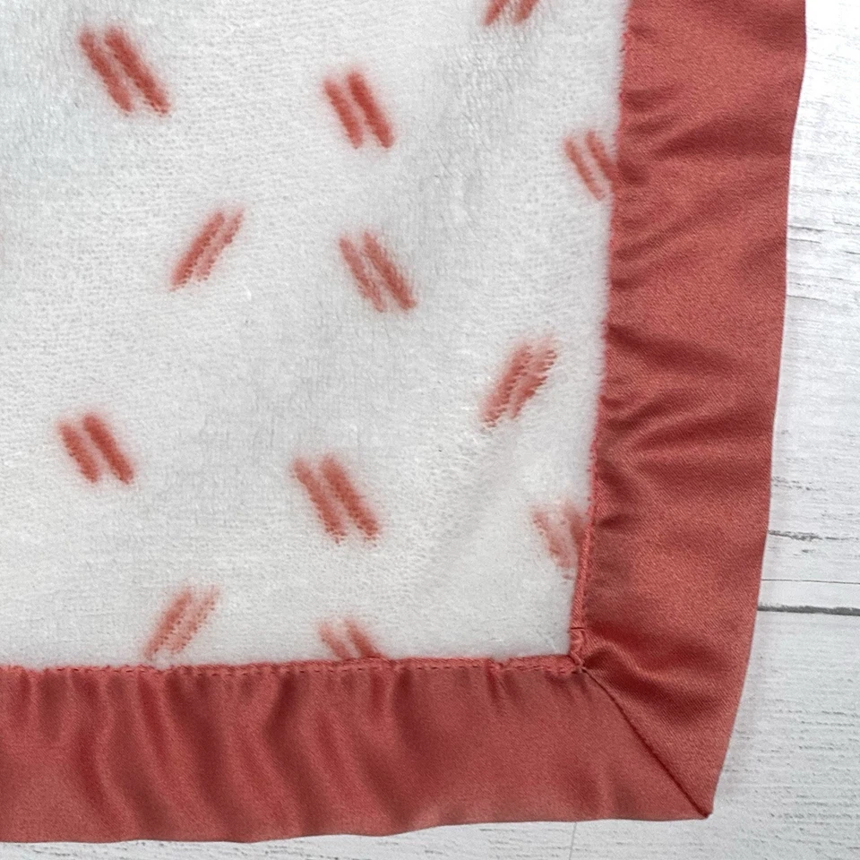 Gymboree Blanco Coral Polar Bebé Cuna Manta Borde Satinado 29” X 29” Foto 2 de 3