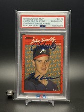 1990 Donruss MVP #BC-12 John Smoltz Tom Glavine Error Dual Auto PSA Authentic