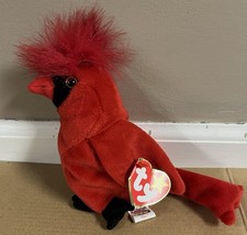Mac The Cardinal - TY Beanie Baby - Excellent - Tag Errors