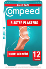 Image of Compeed Blister Plasters Medium Size 12 Pack - Hydrocolloid Foot Treatment -