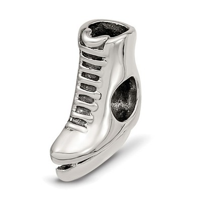 Sterling Silber Reflexionen Schlittschuh Perlen Anhänger Halskette Damen