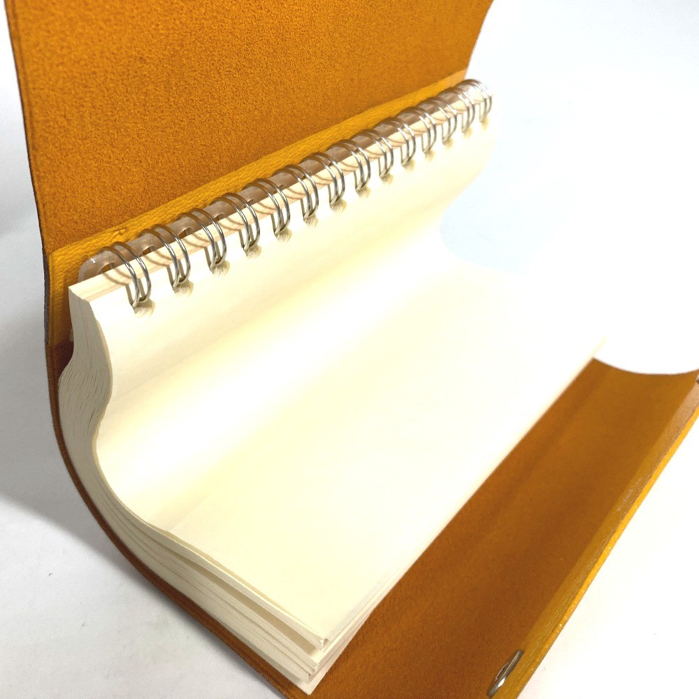 HERMES Roll Note Caillou Notepad stationery notebook Leather