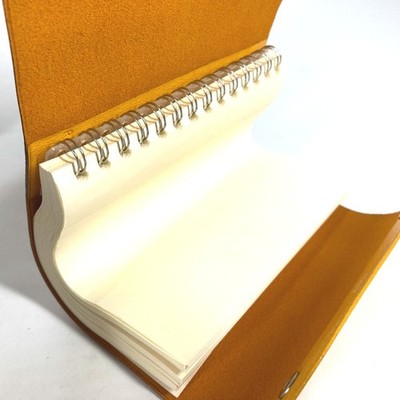 【VINTAGE】Hermès Kaierure Roll Notebook HERMES Roll Note Caillou Notepad stationery notebook Leather