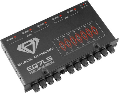 EQ7LS 7-Band Stereo Equalizer/Crossover Pre Amp Equalizer Car Audio EQ with Fron