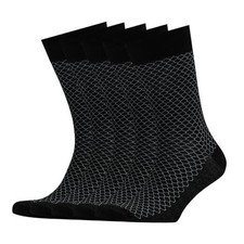VRD Mens Dress Socks Bamboo Rayon 5-Pack 8-13 Bb/ Black Honeycomb - 5 Pairs