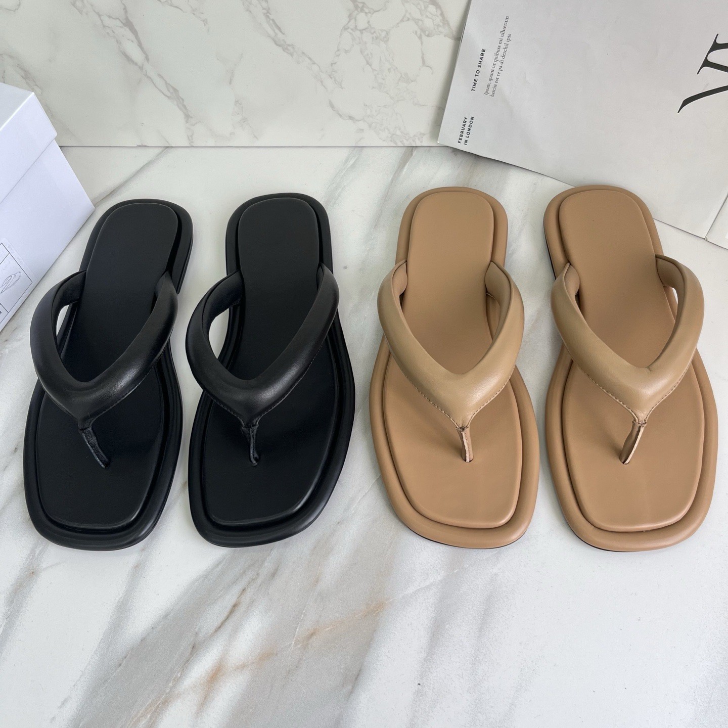 FILA Ciabatte infradito donna THE ROW nuove casual morbide tacco piatto fondo