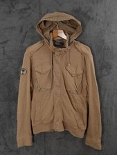 Vintage Ralph Lauren Jacket Mens Small Brown Hoodie Field Epaulettes Safari Y2K