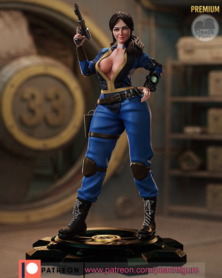 Lucy MacLean, Vault Girl, Fallout, Ella Purnell, Figur, 3D Druck, UNBEMALT