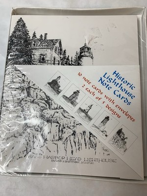 Lighthouse Greeting Cards New In Package 2002 Pen & Ink Drawings By Michael Brow