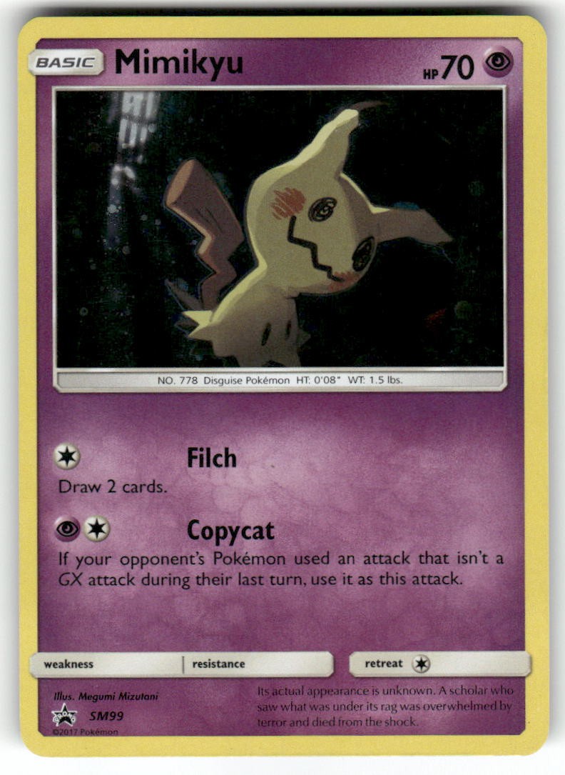 MIMIKYU - - SM99 - Lightly Played - Sun & Moon Promo - Holo Promo - Pokemon