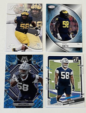 2023 Mazi Smith ROOKIE LOT (4). BLUE REACTIVE PRIZM and Base. Cowboys Rookie DT