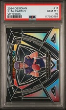 2024 PANINI OBSIDIAN VITREOUS #11 JJ MCCARTHY PSA 10