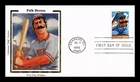 DR JIM STAMPS US COVER MIGHTY CASEY FOLK HEROES FDC COLORANO SILK CACHET