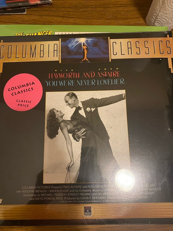 RARE You Were Never Lovelier LaserDisc Columbia Classics 1942 Musical Romance NR