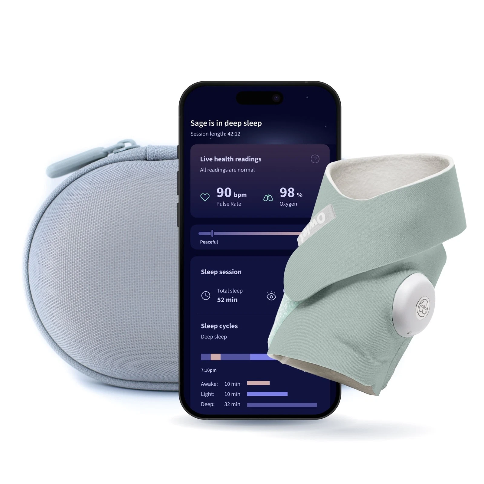 Owlet Dream Sock On-The-Go Bundle Baby Movement Monitor with Medical-Grade
