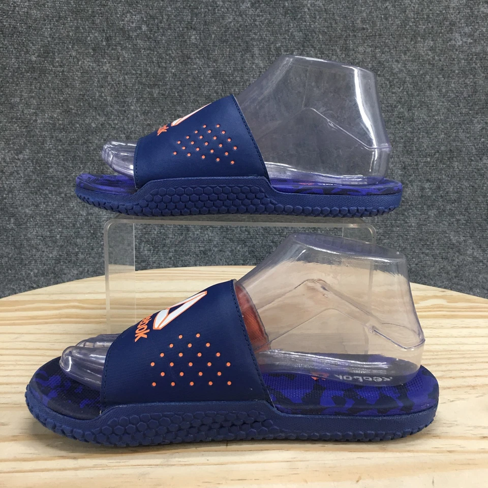 Sandalias Reebok Niños 5 Pervade Slide Negro Goma Sin cordones Punta Abierta Cómodas Planas Foto 2 de 4