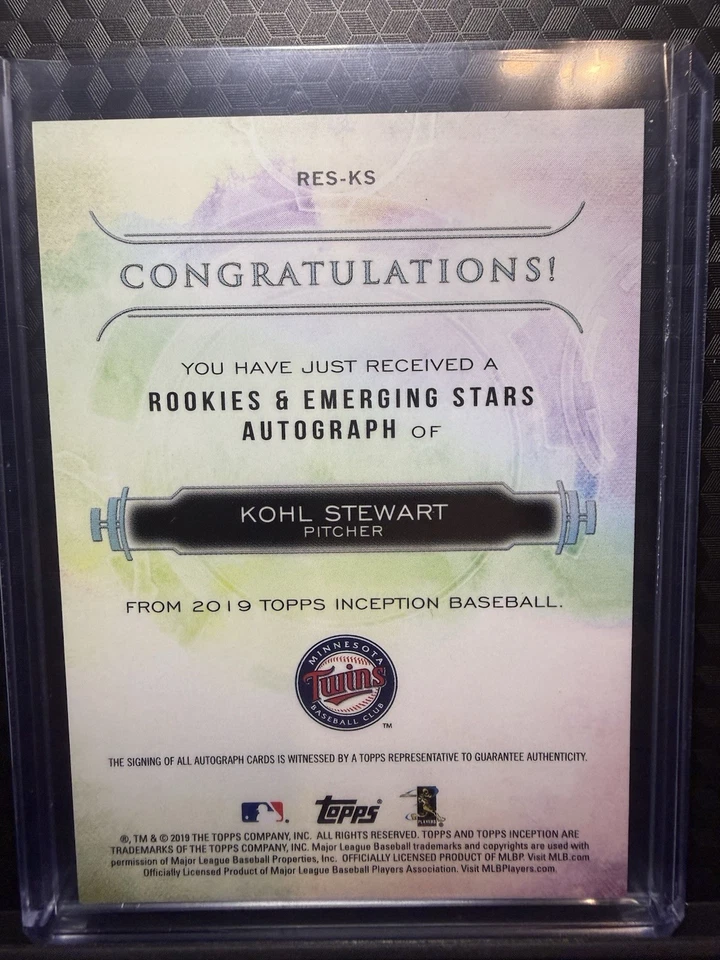 Topps Inception 2019 - Autógrafos de novatos Kohl Stewart naranja/50 Foto 2 de 2
