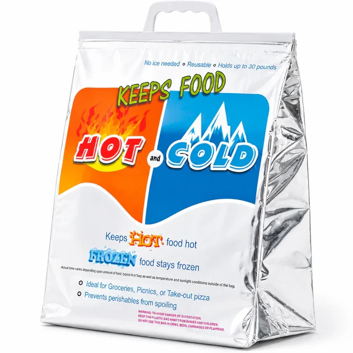 Hot and Cold Insulated Bags for Food Delivery, Grocery Shopping Bags, Food