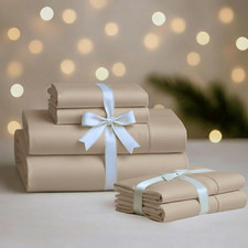 Luxury 100 Egyptian Cotton Full Size Sheet Set with Pillowcases - 400 TC