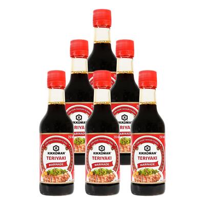 Kikkoman Teriyaki Sauce 6x250ml Teriyaki Marinade Teriyaki Sosse