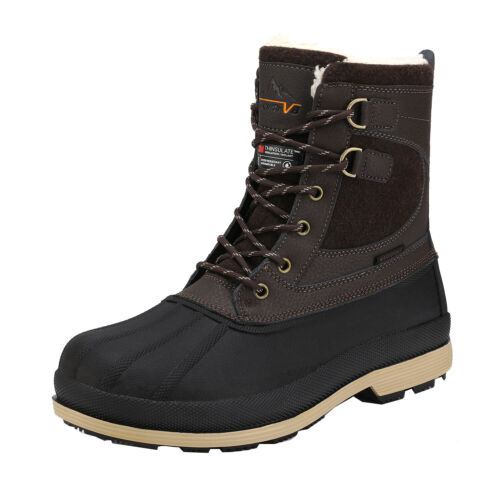Men's Insulated Waterproof Winter Snow Boots Warm Outdoor Boots for Cold Weather - Picture 11 of 12