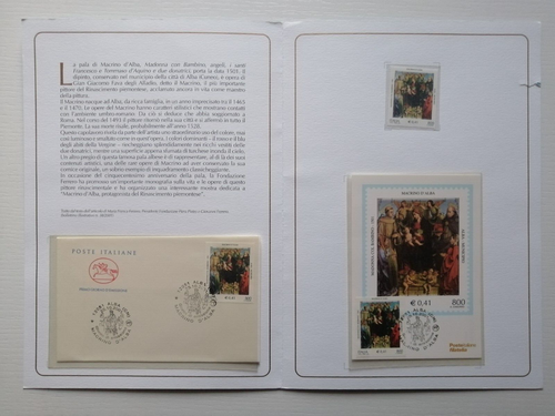 FOLDER - MADONNA CON BAMBINO - FILATELIA POSTE ITALIANE - ALBA , CUNEO 2001 - Foto 2 di 2