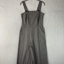 Beebop Ladies Jumpsuit Size Small Wide legs Gray Plaid