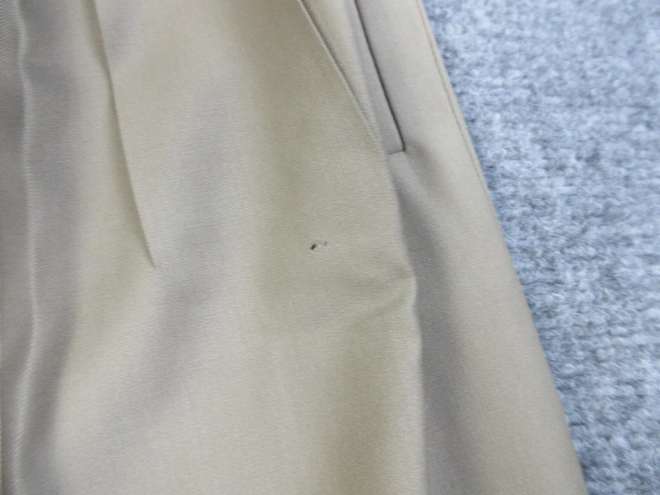 Pantalones Pal Zileri Para Hombres 34 Beige Lana Pantalones Vestido Plisado Puños Italia 34X29 Foto 4 de 4